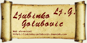 Ljubinko Golubović vizit kartica